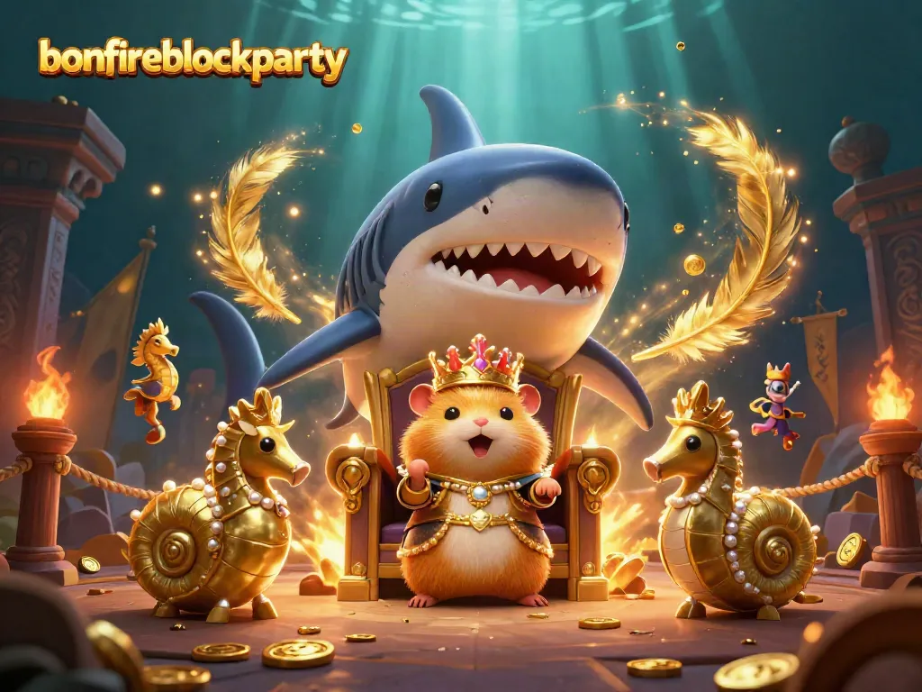 Experience the vibrant bonfireblockparty with dynamic casino elements and a royal scene