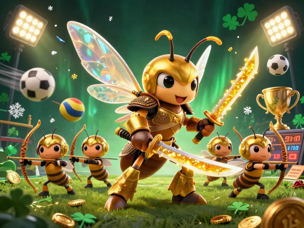 Engage with the robocat bonus in this vibrant 3D scene filled with casino elements and characters.